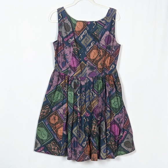 Modcloth To Thrill A Mockingbird Dress Reading Glasses Book Library Novelty S - Picture 6 of 13